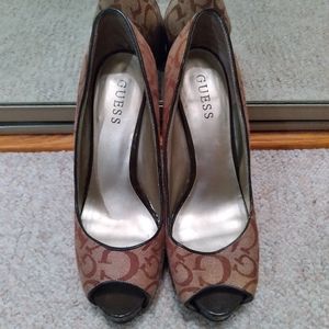 Guess Peep Toe 4in High Heel